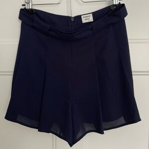 Aritzia Sunday Best Navy Shorts